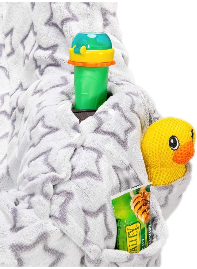 Niko Easy-Wash Children's Car Seat Cover & Liner -Minky -Silver Star - Image 4