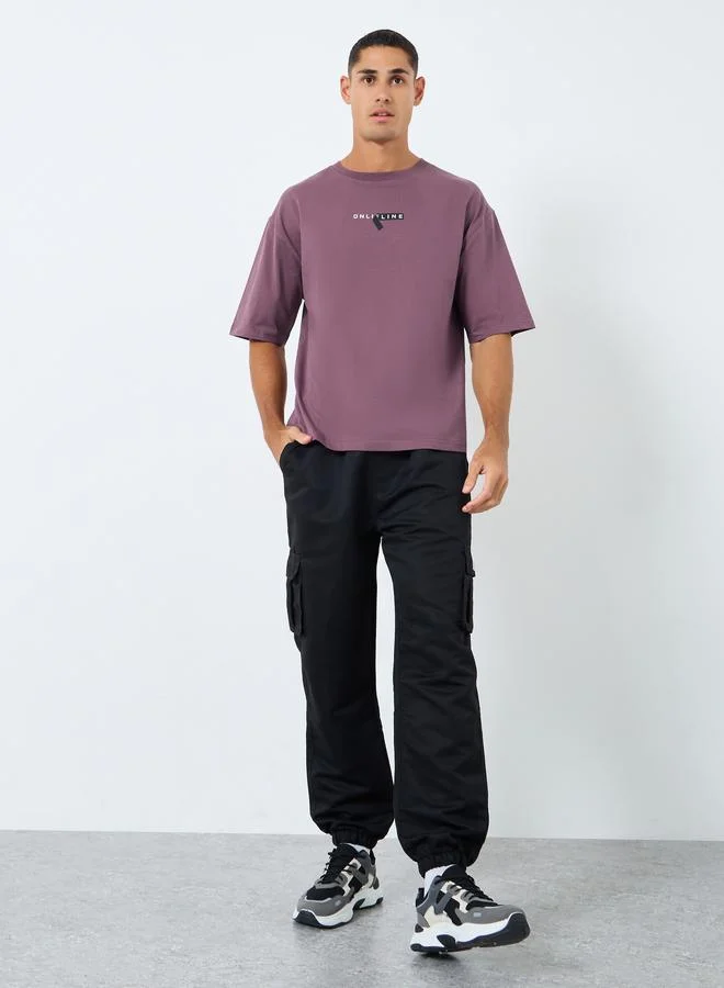 Styli Styli Minimal Print Oversized Cotton T-Shirt