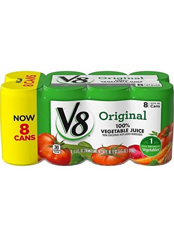 , V8 Vegetable Juice 8 Count, 5.5 Fl Oz