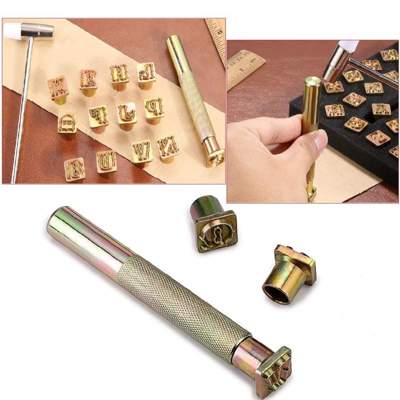 OwnMy Capital Letters Stamp Set, 1/2â€ / 13mm Alphabet Stamp Tools Set Leather Craft Stamping Tools Leather Art Craft Tool (13mm - 27pcs) - Image 5