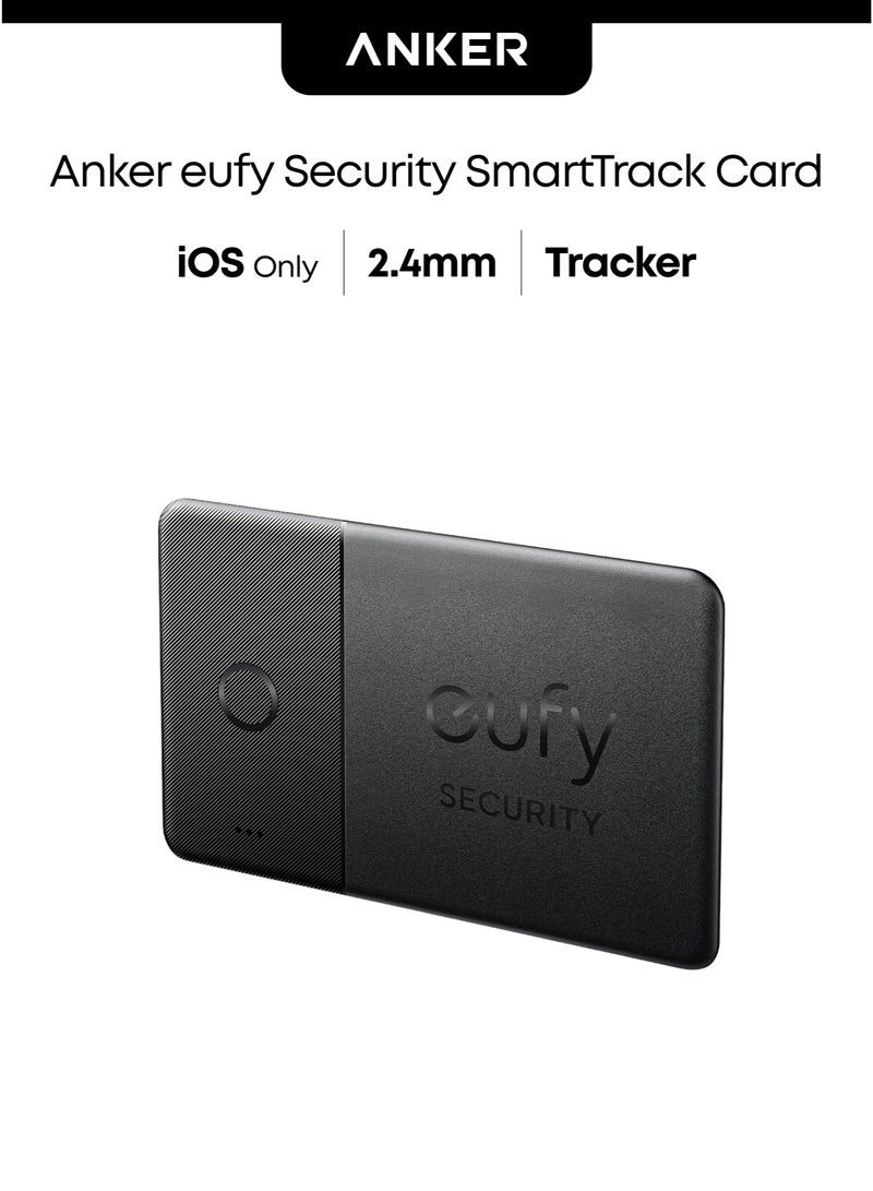 eufy Security SmartTrack Card Bluetooth Item Finder and Key Finder, Works with Apple Find My (iOS Only), Up to 3-Year Battery Life, 2.4mm Thickness, Find your Wallets, Purses (Android Not Supported) - Image 1