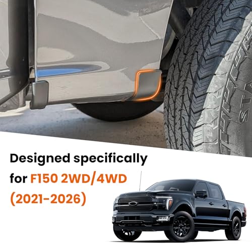 TECHPICCO Mud Flap Delete Compatible with Ford F150 2WD/4WD 2021-2026, Mud Guards Mudflaps Delete Compatible with Ford F150 Accessories 2021-2026 - Image 2