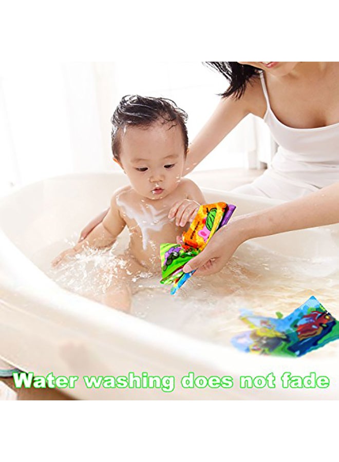 4-Piece Non-Toxic Fabric Educational Baby'S Soft Cloth Books Set With Rustling Sound Crinkle 24x23x5.4cm - Image 3