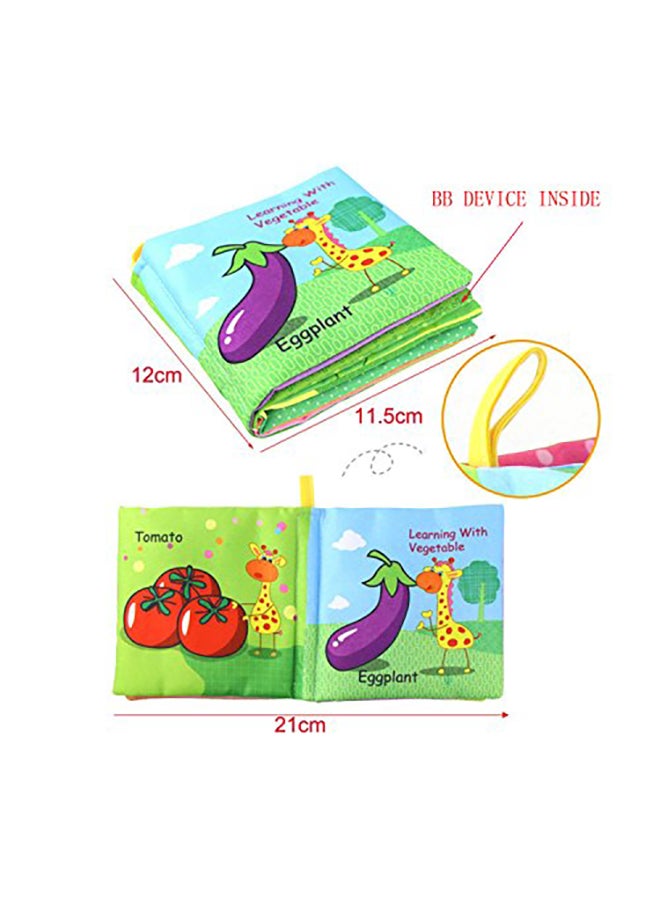 4-Piece Non-Toxic Fabric Educational Baby'S Soft Cloth Books Set With Rustling Sound Crinkle 24x23x5.4cm - Image 2