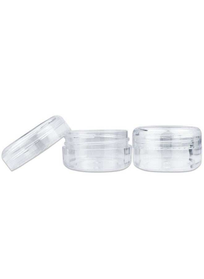 Pana 10Pcs Small Travel Containers, Clear Sample Containers With Screw Lids, 5 Size 3/5/10/15/20 Gram Sample Jars With 12Pcs Labels And 2Pcs Mini Disposable Spatula, Makeup Sample Containers Bpa Free - Image 3