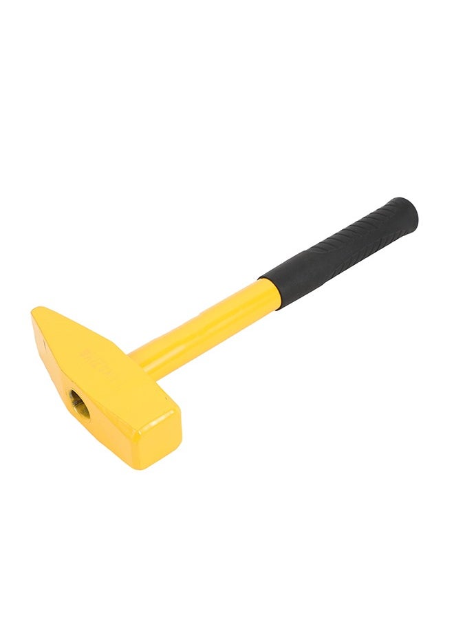 LAWAZIM - Hammer -500g Yellow- Heavy-Duty Blacksmith and Forging Square Hammer with Ergonomic Anti-Vibration Handle, Dual-Face Precision Striking for Metalworking, Construction, Tinning and DIY Projects - Image 1