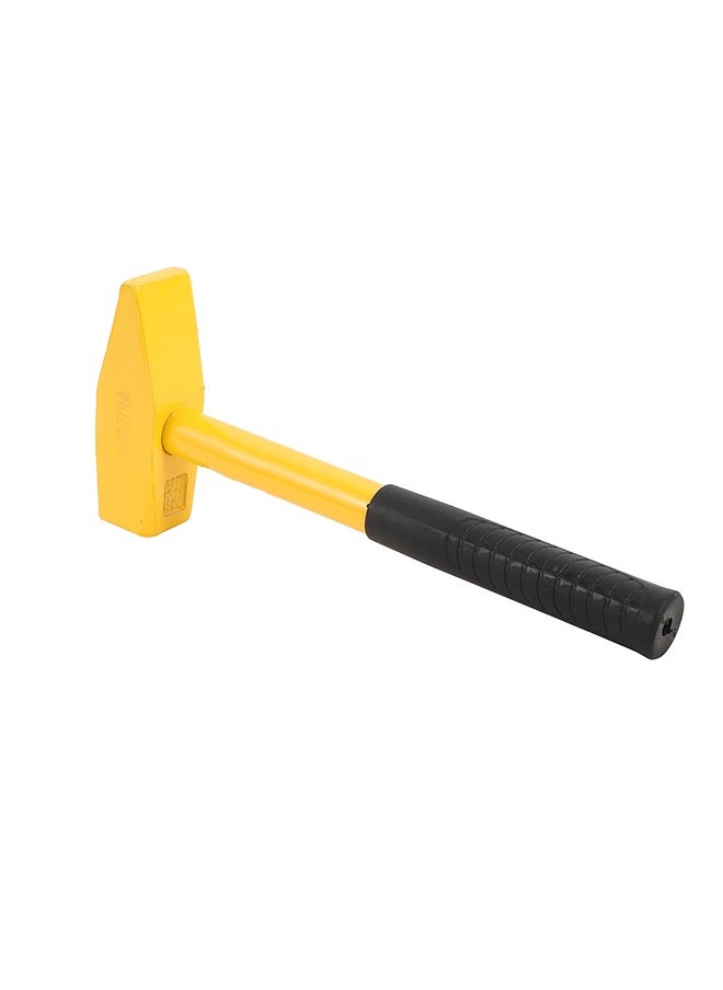 LAWAZIM - Hammer -500g Yellow- Heavy-Duty Blacksmith and Forging Square Hammer with Ergonomic Anti-Vibration Handle, Dual-Face Precision Striking for Metalworking, Construction, Tinning and DIY Projects - Image 1