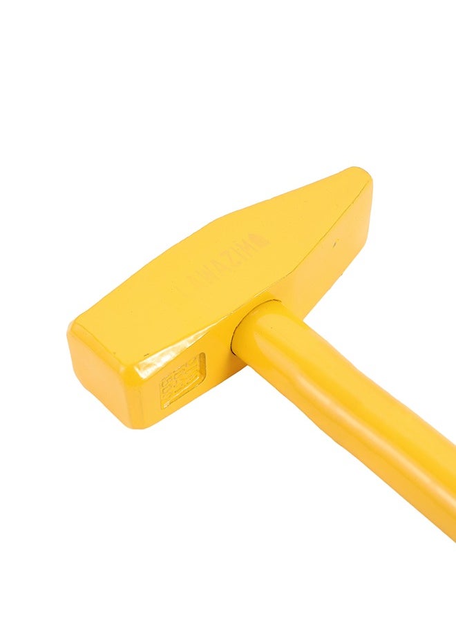 LAWAZIM - Hammer -500g Yellow- Heavy-Duty Blacksmith and Forging Square Hammer with Ergonomic Anti-Vibration Handle, Dual-Face Precision Striking for Metalworking, Construction, Tinning and DIY Projects - Image 1
