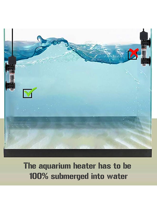 NIBEMINENT Mini Aquarium Heater Black 15x5.5x8.5cm - Image 3
