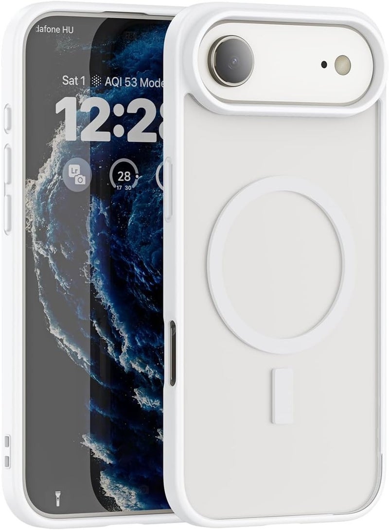 Denx Clear Magnetic Case for iPhone 17 Air, Compatible iphone 17 Air with MagSafe, Translucent Back Shockproof Phone Cover, (White)
