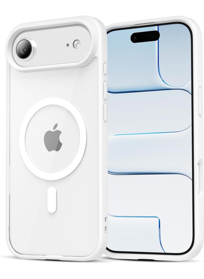 ACLIX Clear Magnetic Case for iPhone 17 Air MagSafe, Translucent Back Shockproof Phone Cover, (White) - Image 1