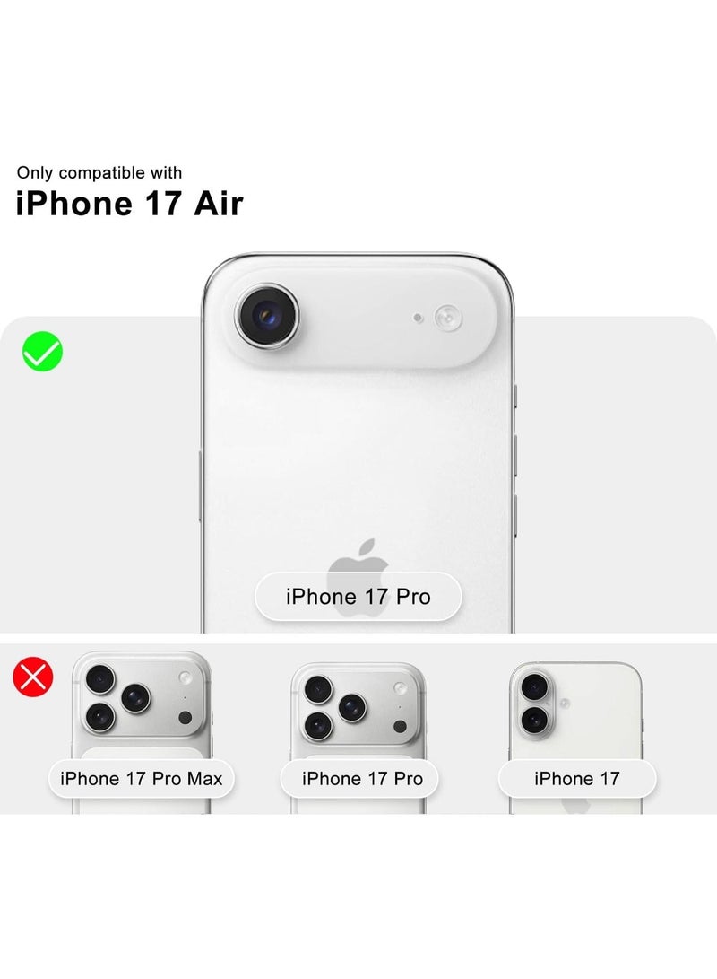 أكاليكس جراب مغناطيسي شفاف لهاتف iPhone 17 Air،  MagSafe، غطاء خلفي شفاف مقاوم للصدمات، (أبيض) - Image 3