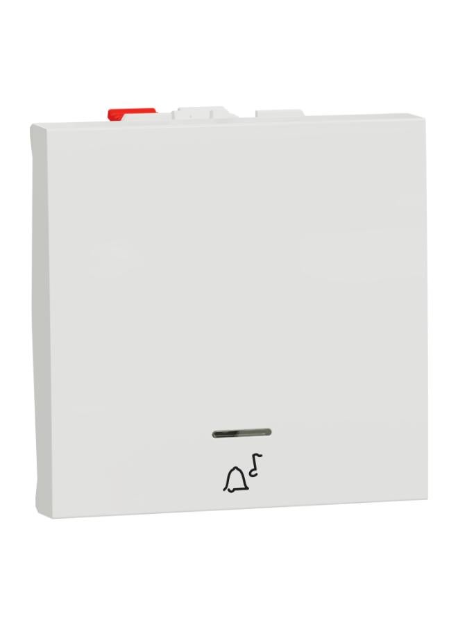 Schneider Electric Push-Button, New Unica, Mechanism, + No Push-Button, 10A, 2 Modules, Screwless Terminals, Ip4X, White - Image 1