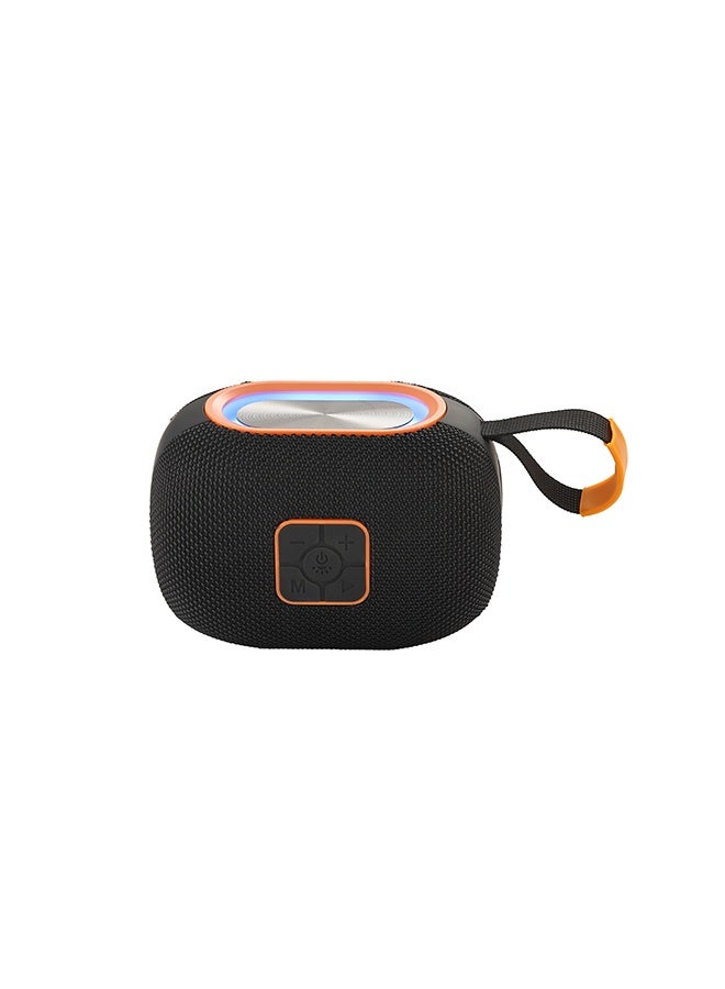 LAWAZIM Waterproof Bluetooth Speaker-5W - Black Color - Portable Wireless Speaker with Dual-Sided Sound, TF/USB/FM/AUX Playback, and USB Charging -Ideal for Travel, Outdoor Use, and Home Entertainment - Image 5