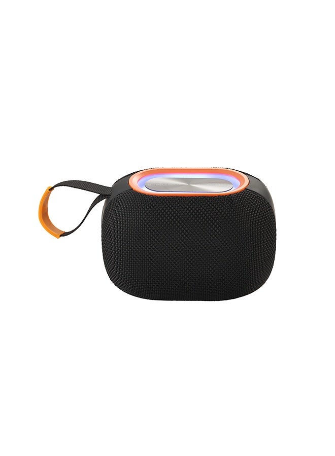 LAWAZIM Waterproof Bluetooth Speaker-5W - Black Color - Portable Wireless Speaker with Dual-Sided Sound, TF/USB/FM/AUX Playback, and USB Charging -Ideal for Travel, Outdoor Use, and Home Entertainment - Image 4