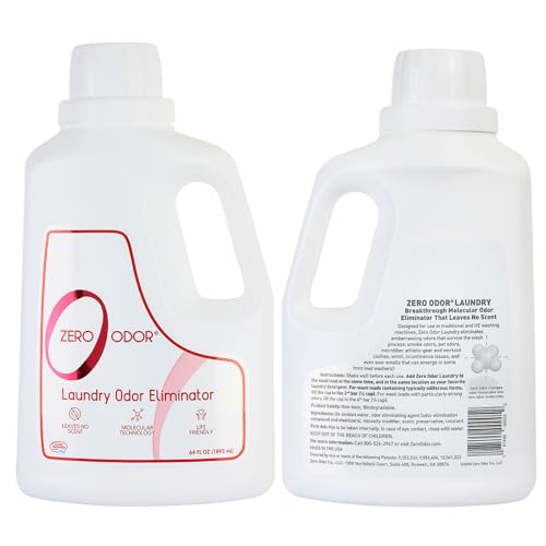 Zero Odor – Laundry Odor Eliminator - Permanently Eliminate laundry Odor – Patented Molecular Technology Best For Clothes, Towels & Linens, Shoes, Bags, Etc. - rinse and refresh Again, 64oz - Image 3
