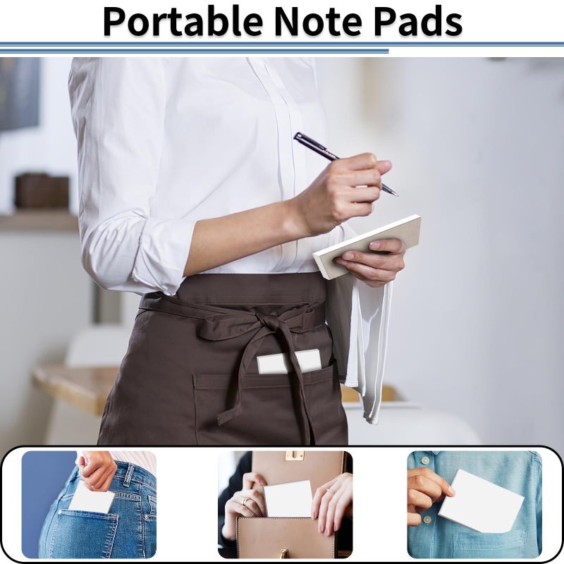 Hoiny Note Pads 3x5 In, 8 Pack Blank Notepad, White Scratch Pads for Writing, 50 Sheets Per Memo Pad for Jotting Down Quick Notes, Pads of Paper for Grocery and Shopping Lists, Small Server Notebook - Image 5
