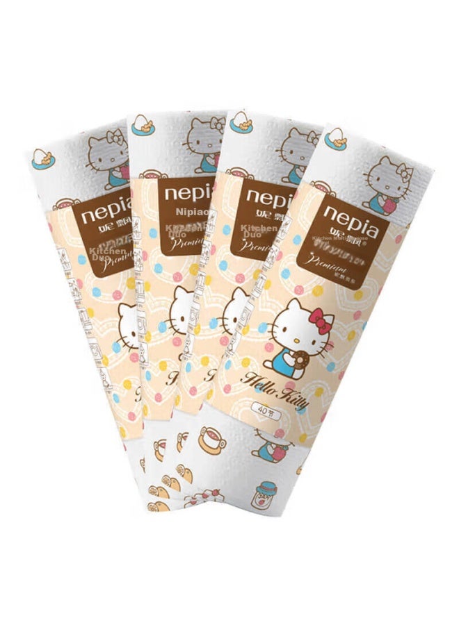 Nepia Kaiti Series Kitchen Roll Paper, 40 Sheets*4 Rolls, Lazy Person's Wipe, Absorbent And Oil-absorbing, Multi-purpose Towel, Thick Kitchen Paper - Image 5