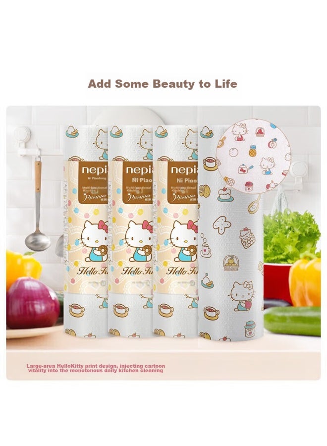 Nepia Kaiti Series Kitchen Roll Paper, 40 Sheets*4 Rolls, Lazy Person's Wipe, Absorbent And Oil-absorbing, Multi-purpose Towel, Thick Kitchen Paper - Image 3