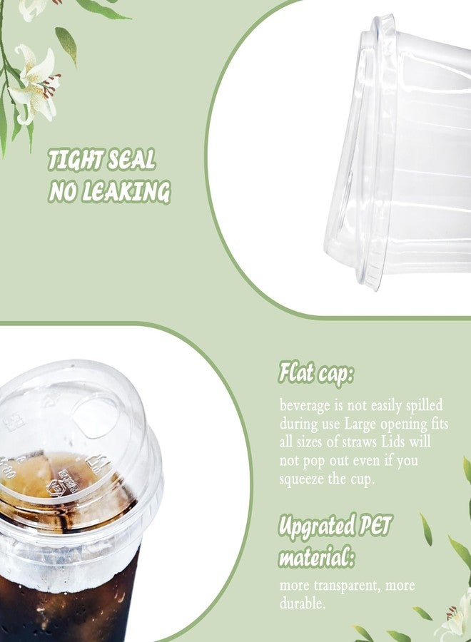 Thrseely 50 Sets Clear Plastic Coffee Cups with Sip Lids, Disposable PET Cups for Iced Coffee, Smoothie, Cold Beverage, Plastic Crystal for Shops and Party Catering (Clear, 16 oz) - Image 4