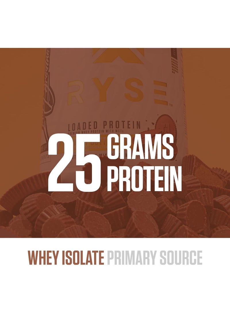 RYSE Loaded Protein Premium Whey Protein – Peanut Butter Cup Flavor, 2.3LB, 27 Servings | High Protein Recovery Formula - Image 4