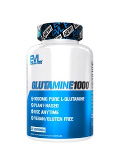Evlution Nutrition Lglutamine 1000 1G Pure L Glutamine Per Serving Post Workout Nitrogen Transporter Immune Support Vegan Glutenfree Veggie Capsules (30 Servings)  - Image 2