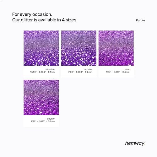 Hemway Glitter Grout Additive add Sparkle to Mosaic Tiles, Bathrooms, Wet Rooms, Kitchens, Tiled Based Rooms and Cement Based Grouts 100g / 3.5oz - Purple - Image 3