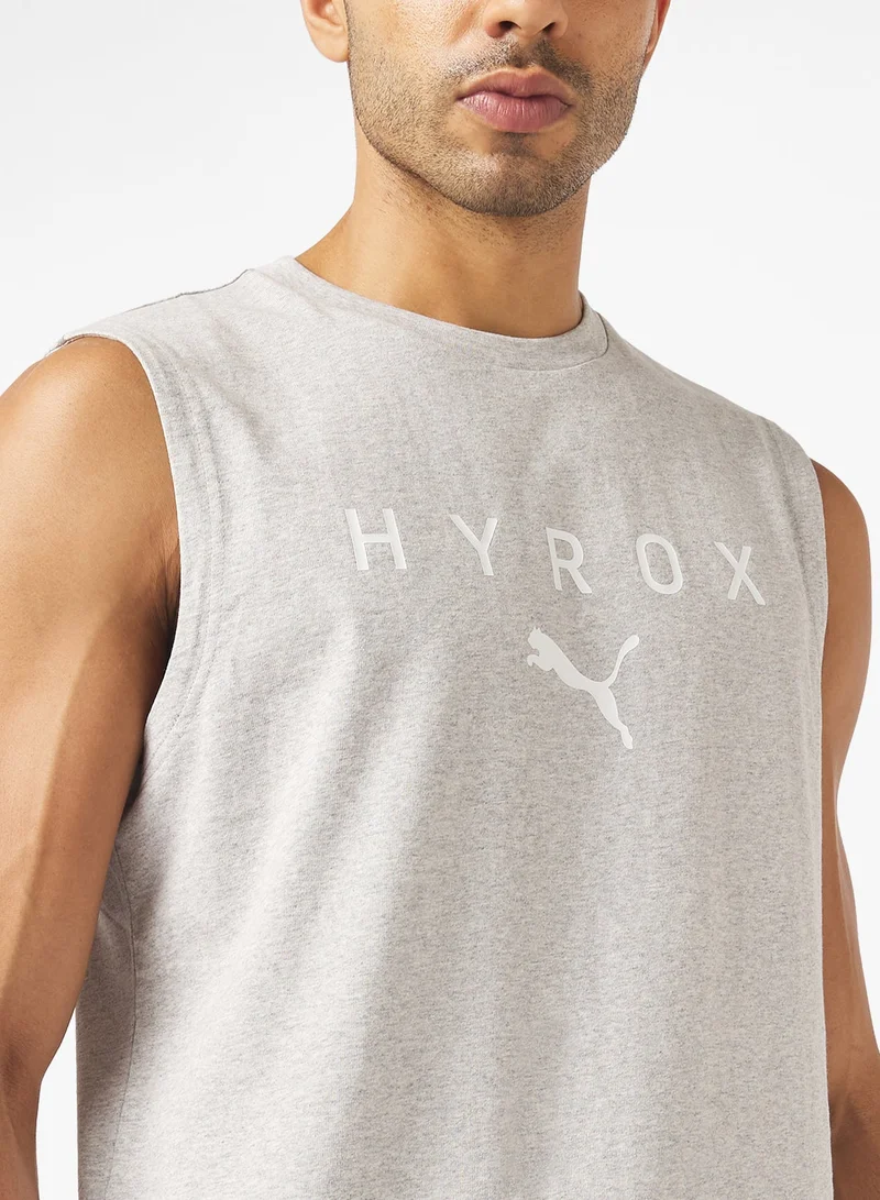 Puma light gray heather Hyrox Cutoff Tank for Men | Best Price UAE