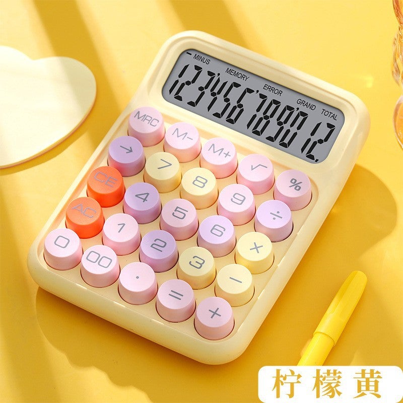 Dopamine Color Calculator 12-Bit Internet Red Cute Keyboard Calculator Candy Color Office Financial Accounting - Image 4