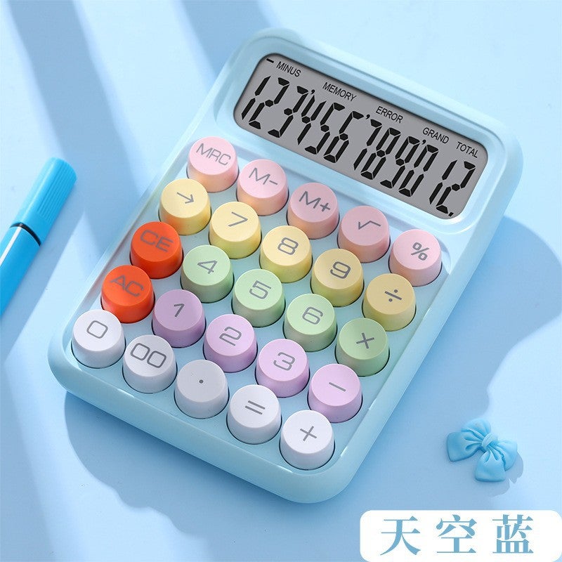 Dopamine Color Calculator 12-Bit Internet Red Cute Keyboard Calculator Candy Color Office Financial Accounting - Image 5