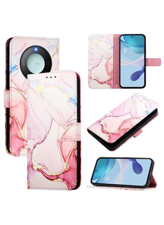 Zaboon Case For Honor X9c Smart 5G PT003 Marble Pattern Flip Leather Phone Case  - Image 1