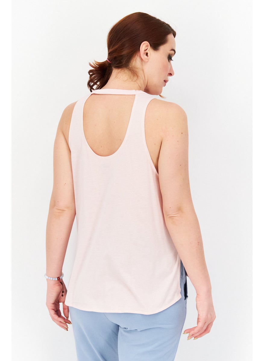 PUMA Women Sportswear Fit Crew Neck Sleeveless Brand Logo Tank Top, Pink  - Image 4