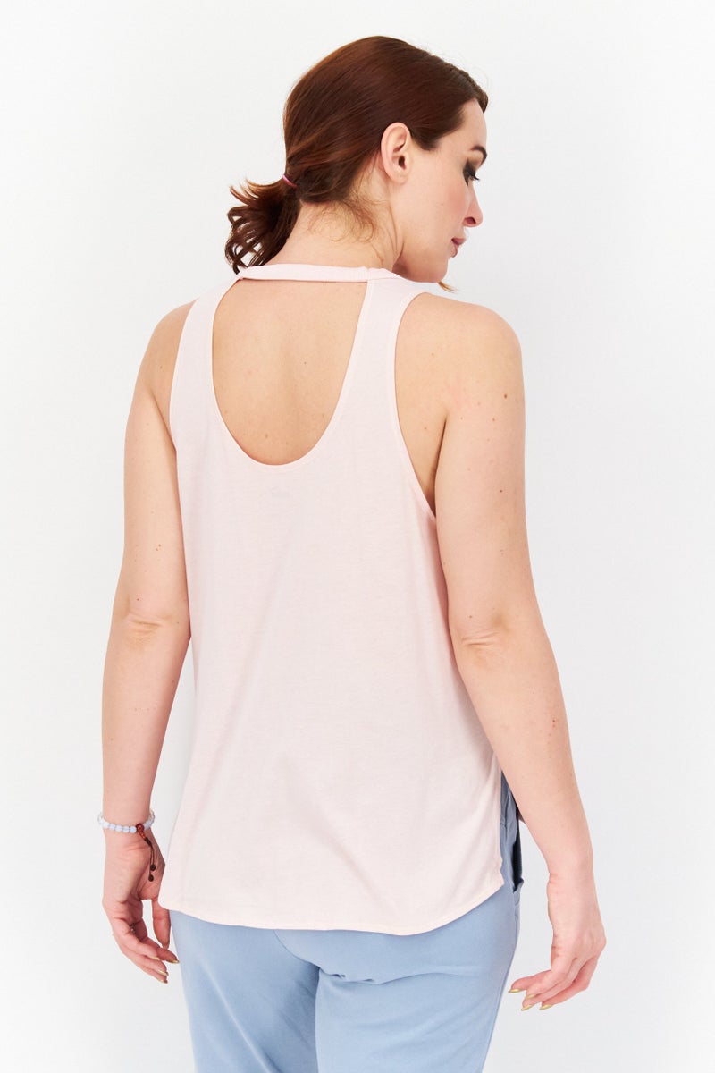 PUMA Women Sportswear Fit Crew Neck Sleeveless Brand Logo Tank Top, Pink  - Image 4