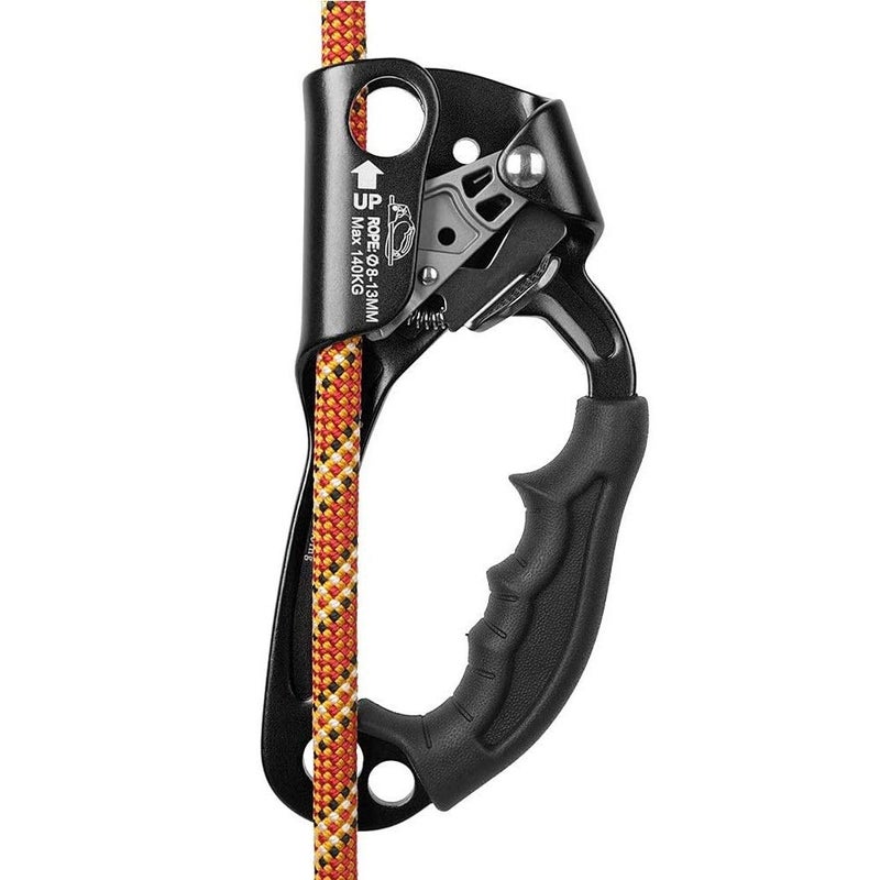 SZCQ SRT Climbing Hand Ascender Aviation Light Alloy Mountaineering Rock Ergonomic Rappelling Gear Equipment Right Handled Ascender Arborist Tree Climber Rigging - Image 1