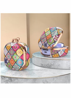 Y&D Earphone Protective Cover, for Samsung Galaxy Buds 2 Pro Case / Live Stylish Hard TPU Shockproof Cover Women Girls (Boho, with Keychain  - Image 2
