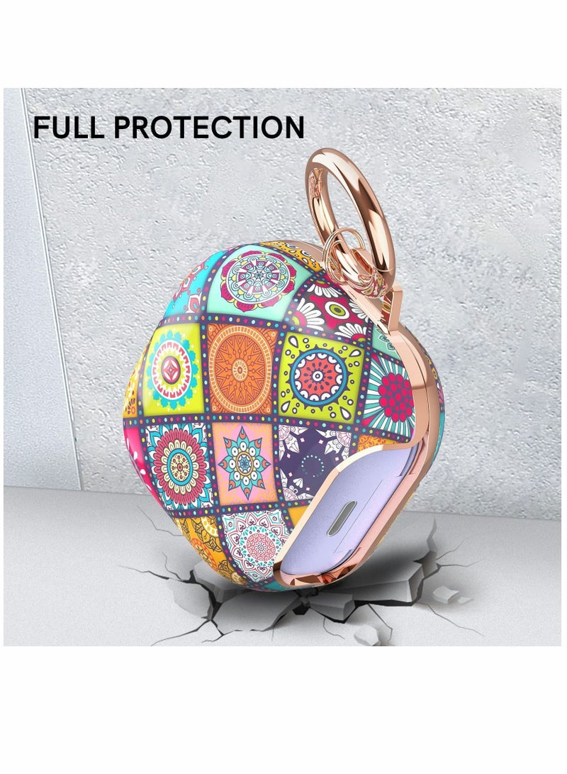 Y&D Earphone Protective Cover, for Samsung Galaxy Buds 2 Pro Case / Live Stylish Hard TPU Shockproof Cover Women Girls (Boho, with Keychain - Image 5