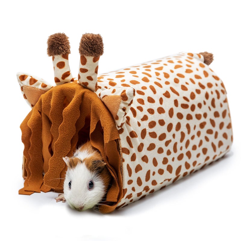 PAWNISAW Guinea Pig Hideout Fleece Tunnel House Cage Accessories for Rat Hamster Hedgehog Chinchilla Small Animal Playing Sleeping Hunting Resting Washable Tube Bedding Habitats - Image 2