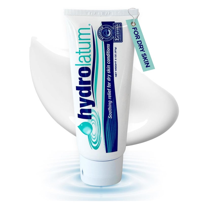 Hydrolatum Dry Skin Cream Hydrating Moisturizer for Sensitive Extra Dry Nourishing Body Lotion for Men Women 2oz