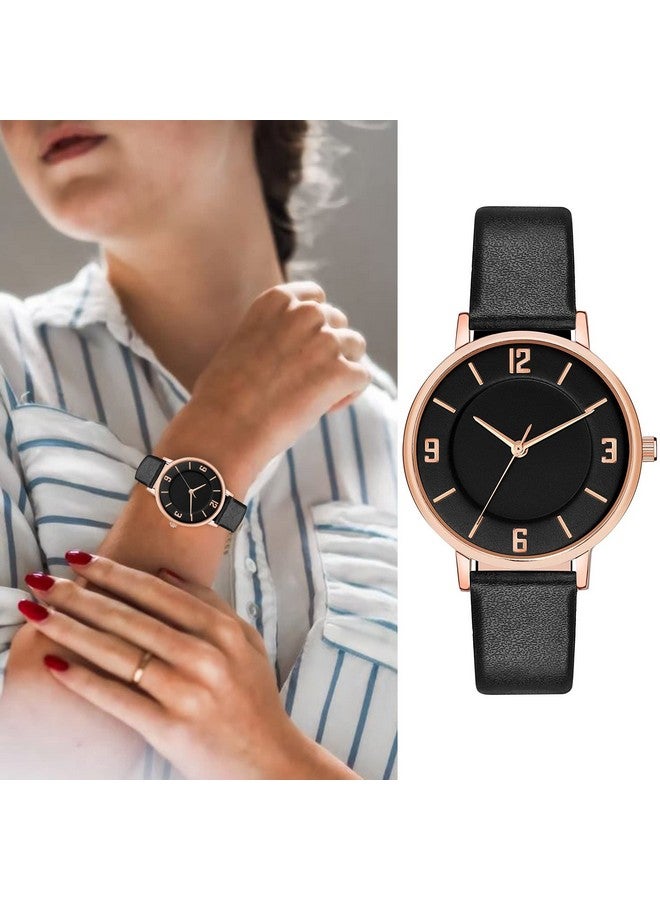 SWADESI STUFF SWADESI STUFF Black Dial Ultra Light Weight Leather Strap Analog Watch for Women and Girls - Image 5