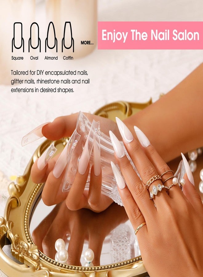 ROSALIND White Rose Pink Acrylic Poly Extension Gel, 2 PCS 2oz/60ml White Poly Nail Gel Set for white Nail Art Decoration, Builder Pink Gel Thickening Poly Nail Gel Tube Easy to DIY Use Need UV Lamp - Image 2