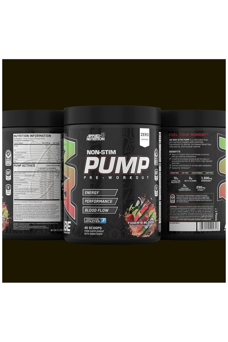 Applied Nutrition ABE Pump Pre Workout Stim Free- Tigers Blood Flavor 40 Scoops, 500 gm - Image 3