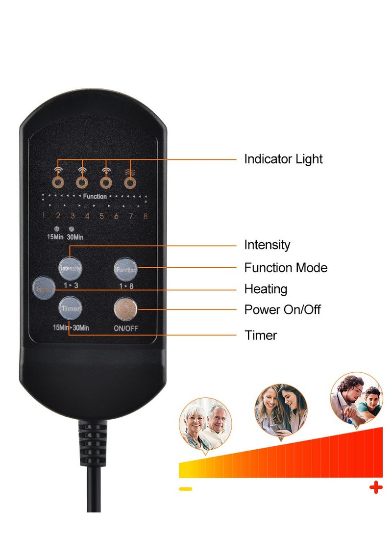 Loquat Car Home Seat Massager, Chair Massage Pad Vibration Back Massager, Relieve Stress and Fatigue on Back, Shoulders and Thighs - Image 2