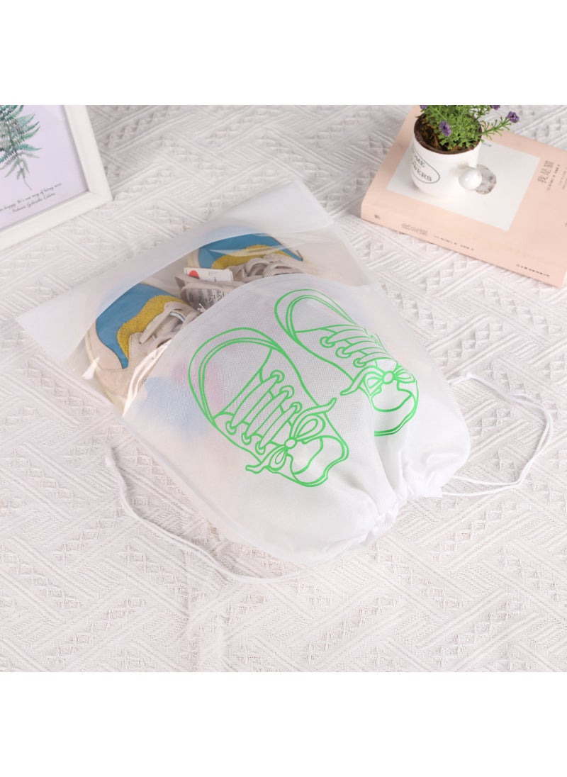 Dustproof Shoe Storage Bags Drawstring Organizer White 