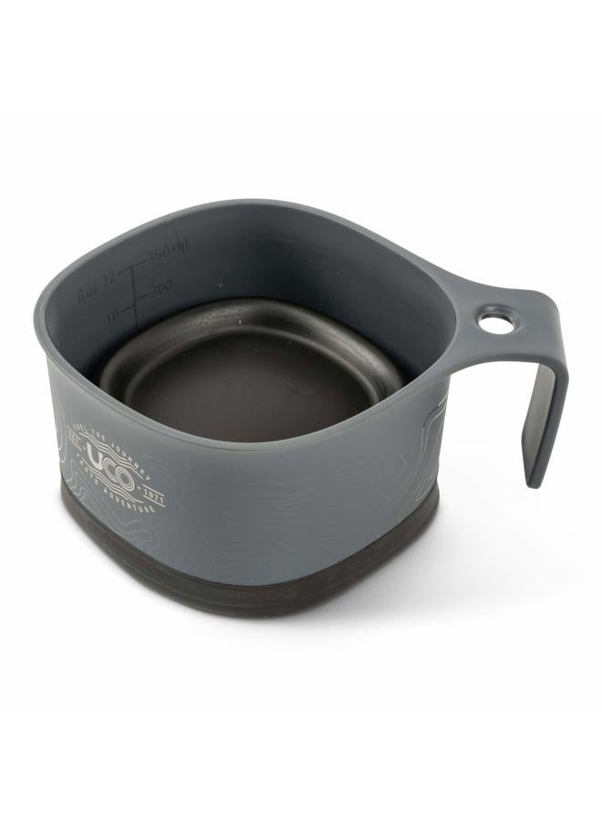 UCO Collapsible Cup for Hiking, Backpacking, and Camping, 12 Ounce, Venture,Grey and Black - Image 2