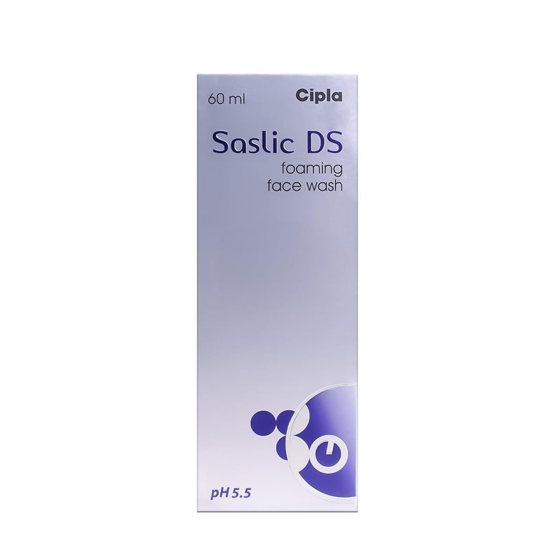 Cipla Saslic DS- Best Foaming Face Wash - for Oily, Acne & Pimple Prone Skin (Ph-5.5) - Image 1