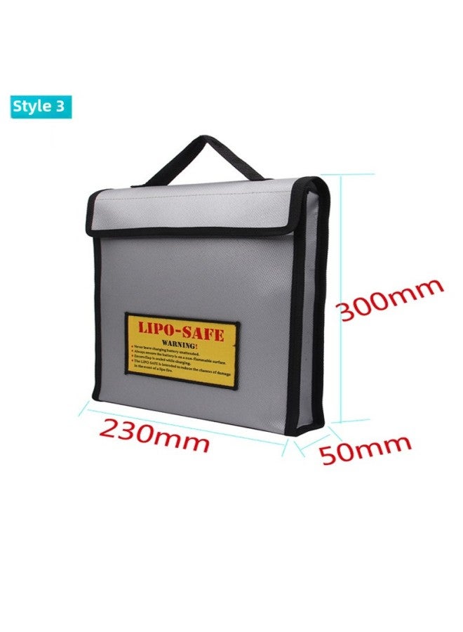 Direct Lithium Battery Explosion-proof Bag Portable Model Lithium Battery Explosion-proof Bag LIP Glass Fiber Damping-Color:240*65*185MM 159G  - Image 4