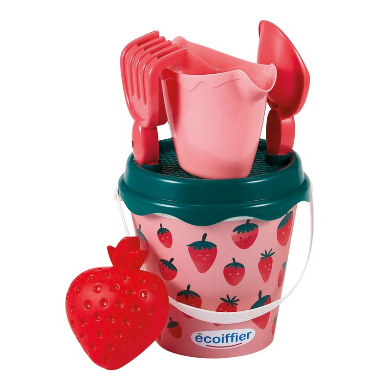 Ecoiffier Strawberry Garnished Bucket Playset (6 Pieces) - Image 1