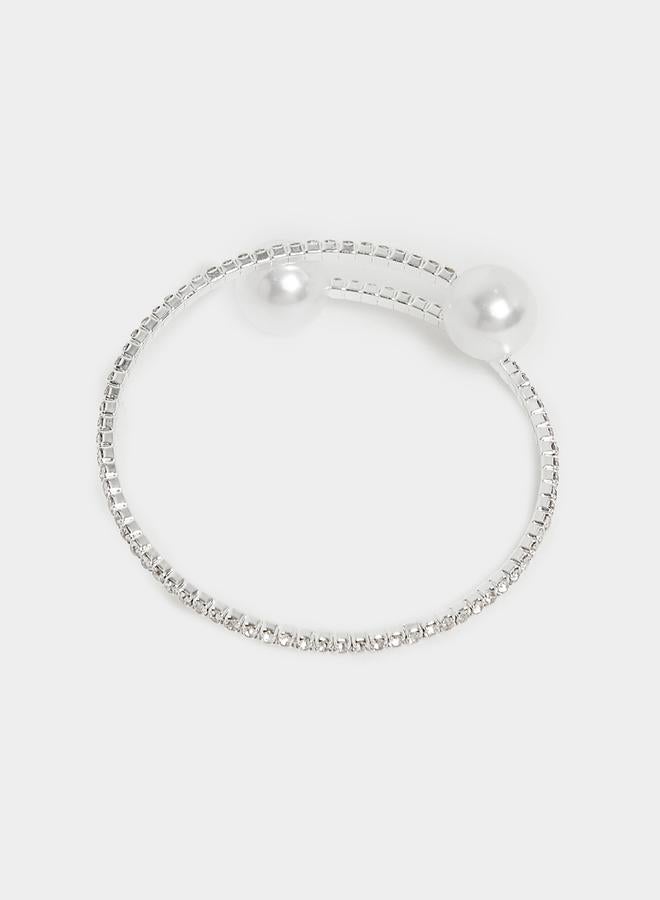 Styli Big Textured Faux Pearl Ring - Image 3