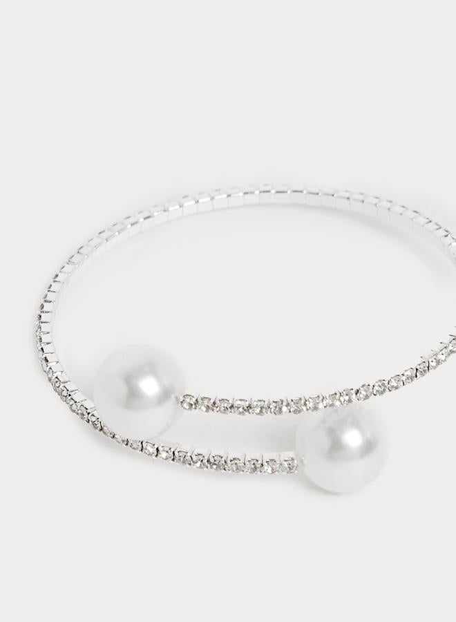 Styli Big Textured Faux Pearl Ring - Image 4