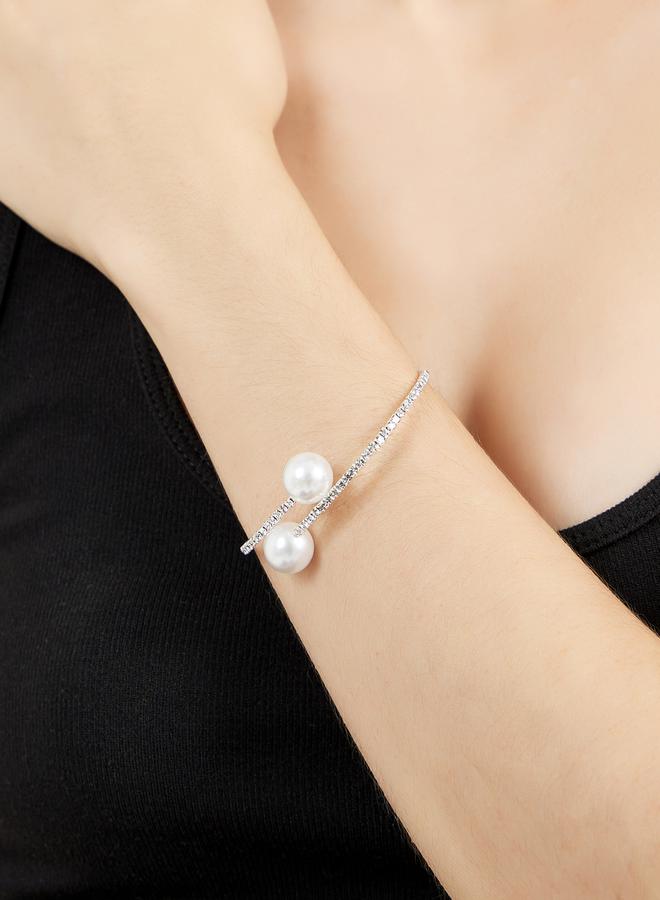 Styli Big Textured Faux Pearl Ring - Image 1